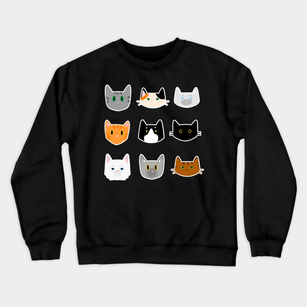 Cute Cats Pattern Crewneck Sweatshirt by SusanaDesigns